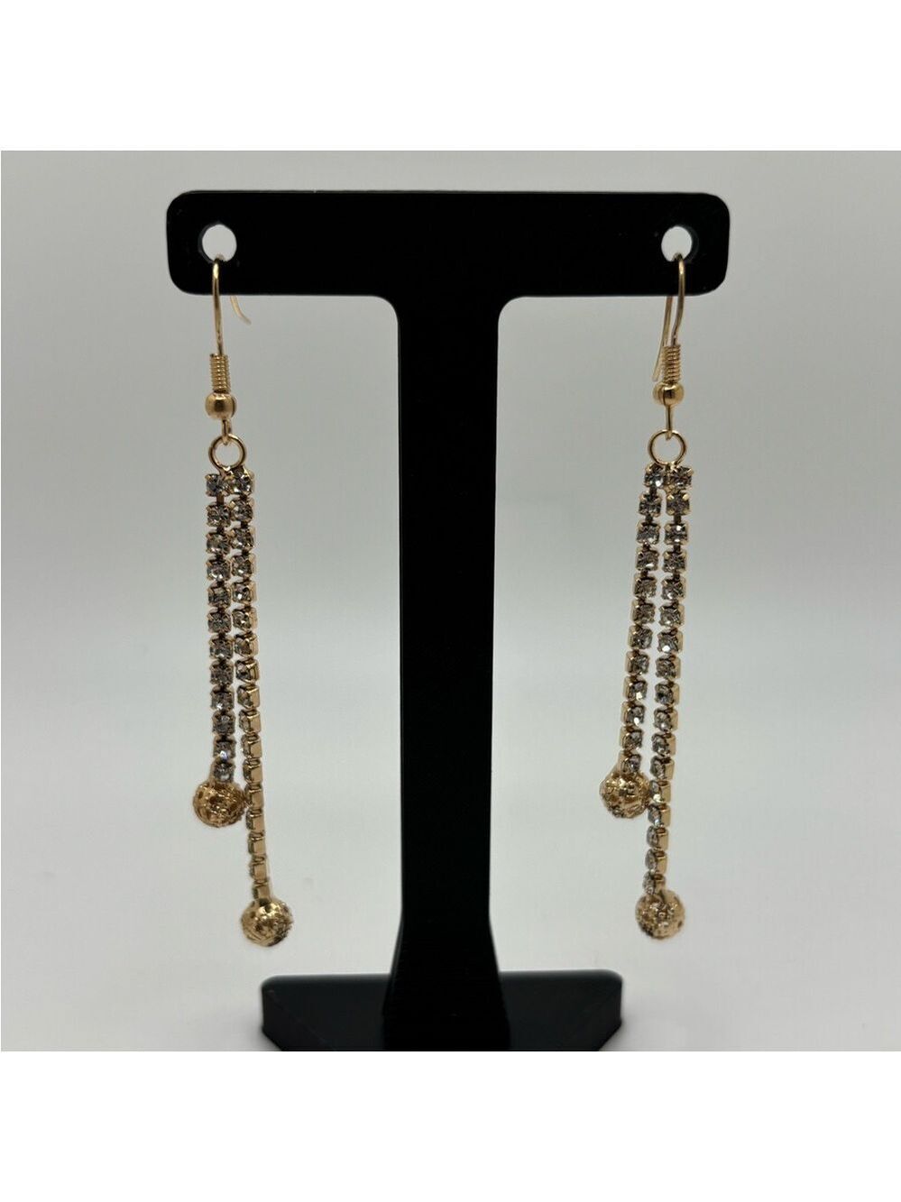 Elegant Gold and Silver Dangle Earrings